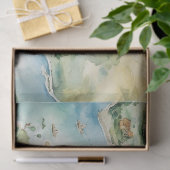 Aquarel Reiskaart Tissuepapier (Geschenk)