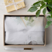 Aquarel Reiskaart Tissuepapier (Geschenk)