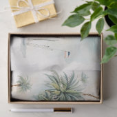 Aquarel Reiskaart Tissuepapier (Geschenk)