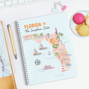 Aquarel Reiskaart van Californië Reisjournaal Notitieboek