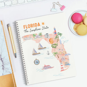 Aquarel Reiskaart van Californië Reisjournaal Notitieboek