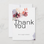Aquarel Retro Boho Bloemkaart Bedankkaart (Voorkant)
