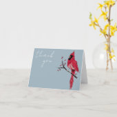 Aquarel Rode Kardinaal Rou Kaart (Gele Bloem)