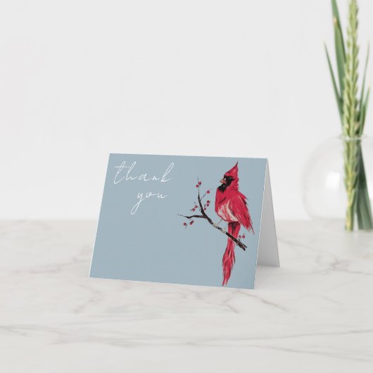 Aquarel Rode Kardinaal Rou Kaart (Voorkant)