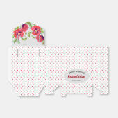 Aquarel rode klaprozen met rode witte stippen bedankdoosjes (Uitgevouwen)