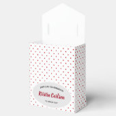 Aquarel rode klaprozen met rode witte stippen bedankdoosjes (Geopend)