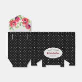 Aquarel Rode klaprozen met zwarte witte polka dot Bedankdoosjes (Uitgevouwen)