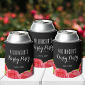 Aquarel Rode Rozen Derby Feestje Blikjeskoeler