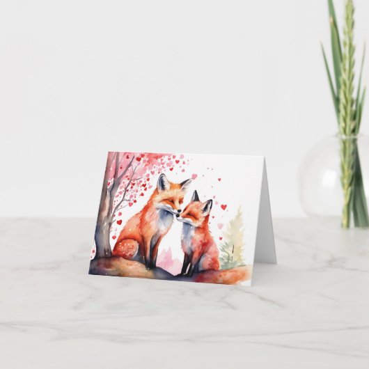 Aquarel Romantisch Kaart (Voorkant)