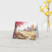 Aquarel Romantisch Kaart (Gele Bloem)