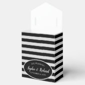 Aquarel Rood Poppies Roze Roze Strepen Bruiloft Bedankdoosjes (Geopend)