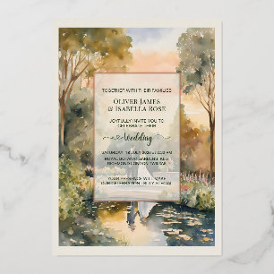 Aquarel Royal Botanic Gardens op maat Folie Uitnodiging