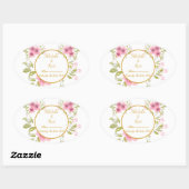 Aquarel Roze Anemone Bloemen Sticker (Vel)
