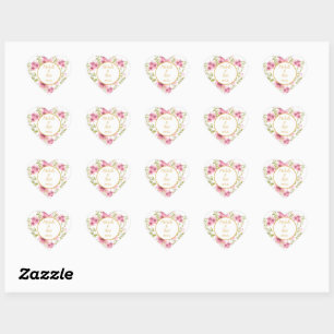 Aquarel Roze Anemone Bloemen Sticker