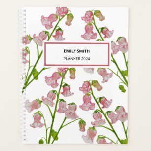 Aquarel Roze Bloemen Weekplanner Planner