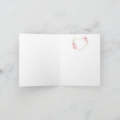 Aquarel Roze Bloemhart Bedankt  (Binnen)