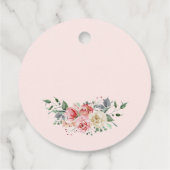 Aquarel Roze Crème Roos Bloemige Dank Je Bedankjes Labels (Achterkant)