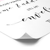 Aquarel Roze en Goud Adres Een Envelop Label Poster (Hoek)