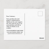 Aquarel Roze Goud Roze Dank U Zakelijk Briefkaart (Achterkant)