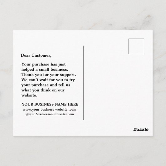 Aquarel Roze Goud Roze Dank U Zakelijk Briefkaart (Achterkant)