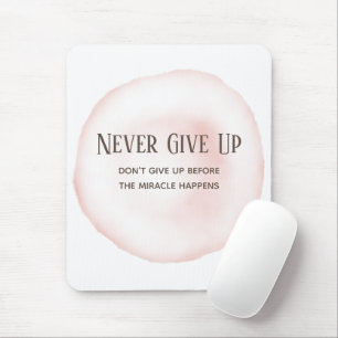 Aquarel Roze Motivatie Quote Muismat