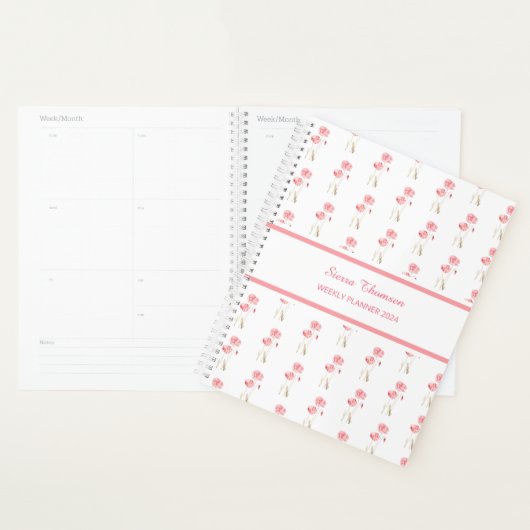 Aquarel Roze Poppies Bloemen Weekplanner Planner (Display)