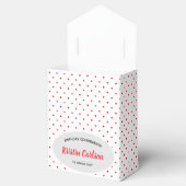 Aquarel Roze Rood Wit Polka Dots Patroon Bedankdoosjes (Geopend)