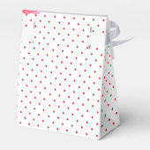 Aquarel Roze Rood Wit Polka Dots Patroon Bedankdoosjes (Achterkant)