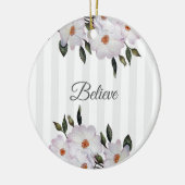 Aquarel Roze Rozen Ballerina Bloemendesign Keramisch Ornament (Links)