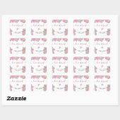 Aquarel roze rozentinten - de liefde is zoet vierkante sticker (Vel)