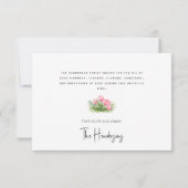 Aquarel Roze Tulpen Rouw Bedankt (Achterkant)