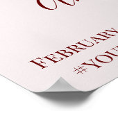 Aquarel Rozen Thee Bruiloft Feest Welkom Bord Poster (Hoek)