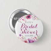 Aquarel Rozen Vrijgezellenfeest Ronde Button 5,7 Cm (Voorkant /achterkant)