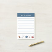 Aquarel Ruimte en Planeten Natuurkundeleraar Post-it® Notes (Op bureau)