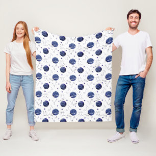 Aquarel Ruimte Zodiacpatroon Fleece Deken