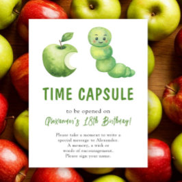 Aquarel Rups Tijd Kapsule 1e verjaardag Poster