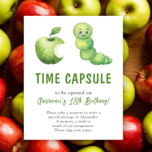 Aquarel Rups Tijd Kapsule 1e verjaardag Poster