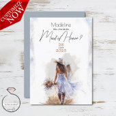 Aquarel Rurale Cowboy Bruiloft Kaart