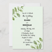 Aquarel rustiek blad kaart (Voorkant)