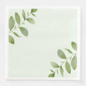 Aquarel rustiek blad papier servet (Voorkant)