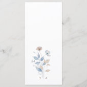 Aquarel Rustieke Boho Trouwmenu Menu (Achterkant)