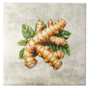Aquarel Rustieke Gember Nep Textuur Tegeltje
