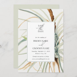 Aquarel Rustieke Neutrale Boho Botanische Bruiloft Save The Date