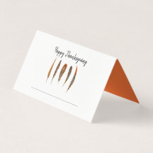 Aquarel Rustieke veer Thanksgiving plaatskaart
