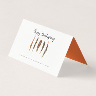 Aquarel Rustieke veer Thanksgiving plaatskaart Kaart