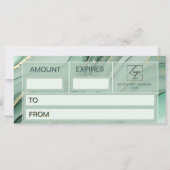 Aquarel Salie Groen Gouden Cadeaubon (Achterkant)