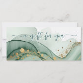 Aquarel Salie Groen Gouden Cadeaubon (Voorkant)