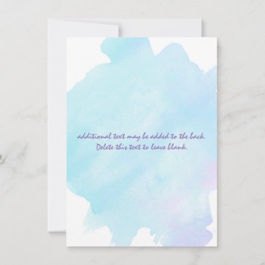 Aquarel Save The Date Bloemrijke Zomer Uitnodiging (Achterkant)