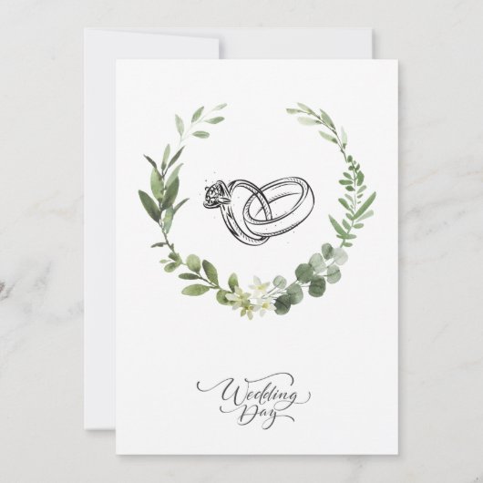 Aquarel Save the Date Trouwkaart (Achterkant)