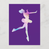 Aquarel Schaatsmeisje Briefkaart (Voorkant)